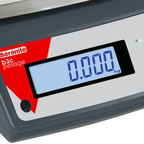 Balance 9260 en pesée, afficheur LCD bleu rétro-éclairé 18 mm, stabilisation rapide de l'affichage