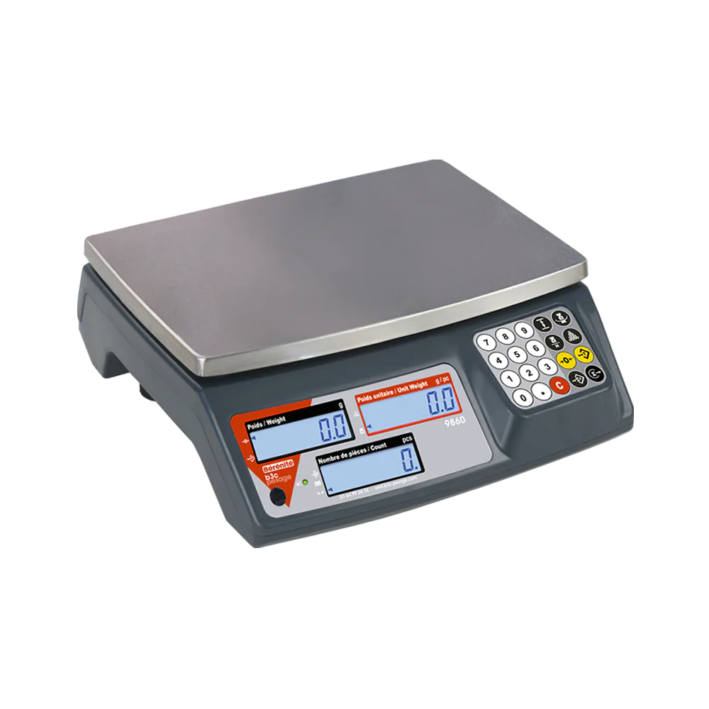 Balance compteuse B3C 9860 avec comptage par échantillonnage, 200 mémoires de référence et 4 843 unités livrées