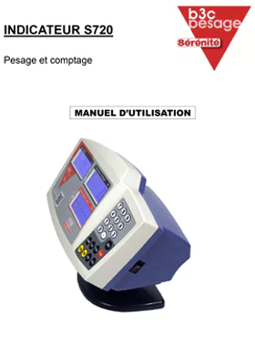 Aperçu de la première page du manuel d'utilisation PDF de la S720, comptage, mémoires et totalisation