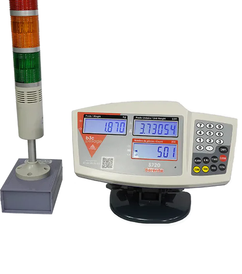 Mémorisation d'un poids unitaire sur la balance compteuse S720, rappel parmi les 200 mémoires de référence