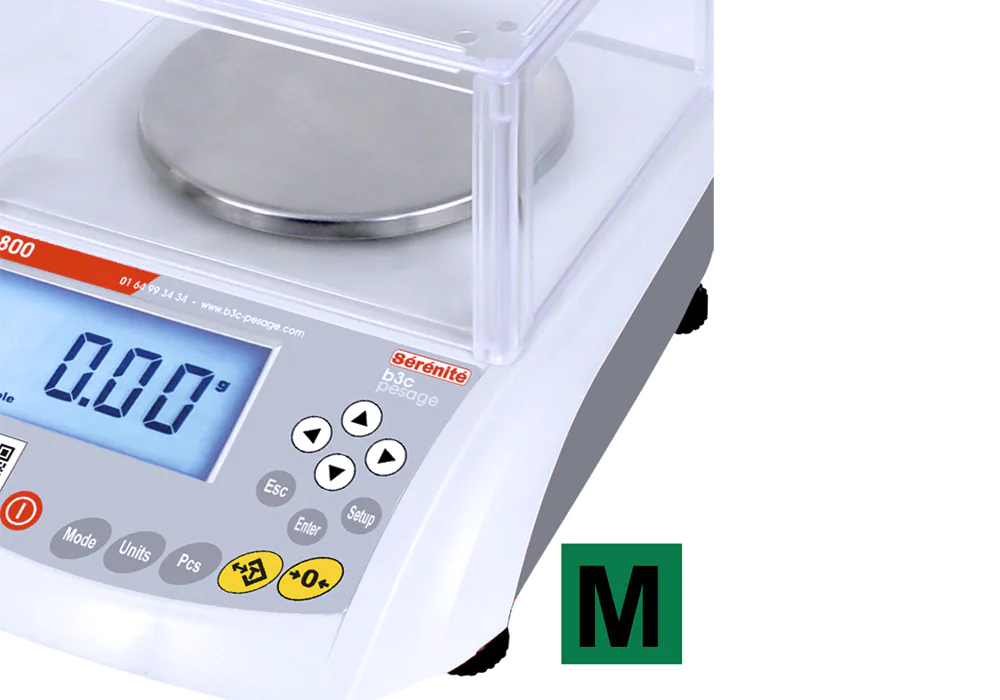 Balance LAB-800 pour le contrôle d'échantillons, dosage en pourcentage et traçabilité des pesées via RS232