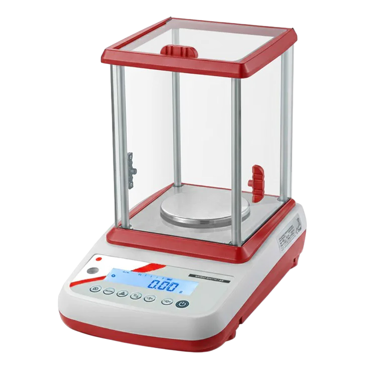 Balance de laboratoire B3C LAB-900 homologuée vue de face avec plateau amovible et afficheur de pesée