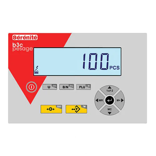 Indicateur de la S300 affichant 100 pièces en mode comptage par échantillonnage pour le conditionnement