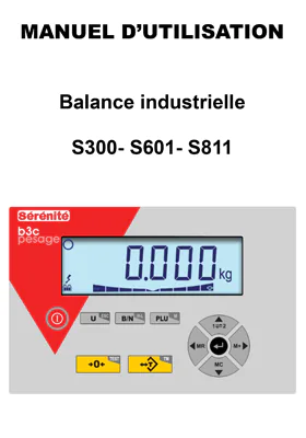 Aperçu de la première page de la notice d'utilisation PDF de la S811, tarage, comptage, totalisation