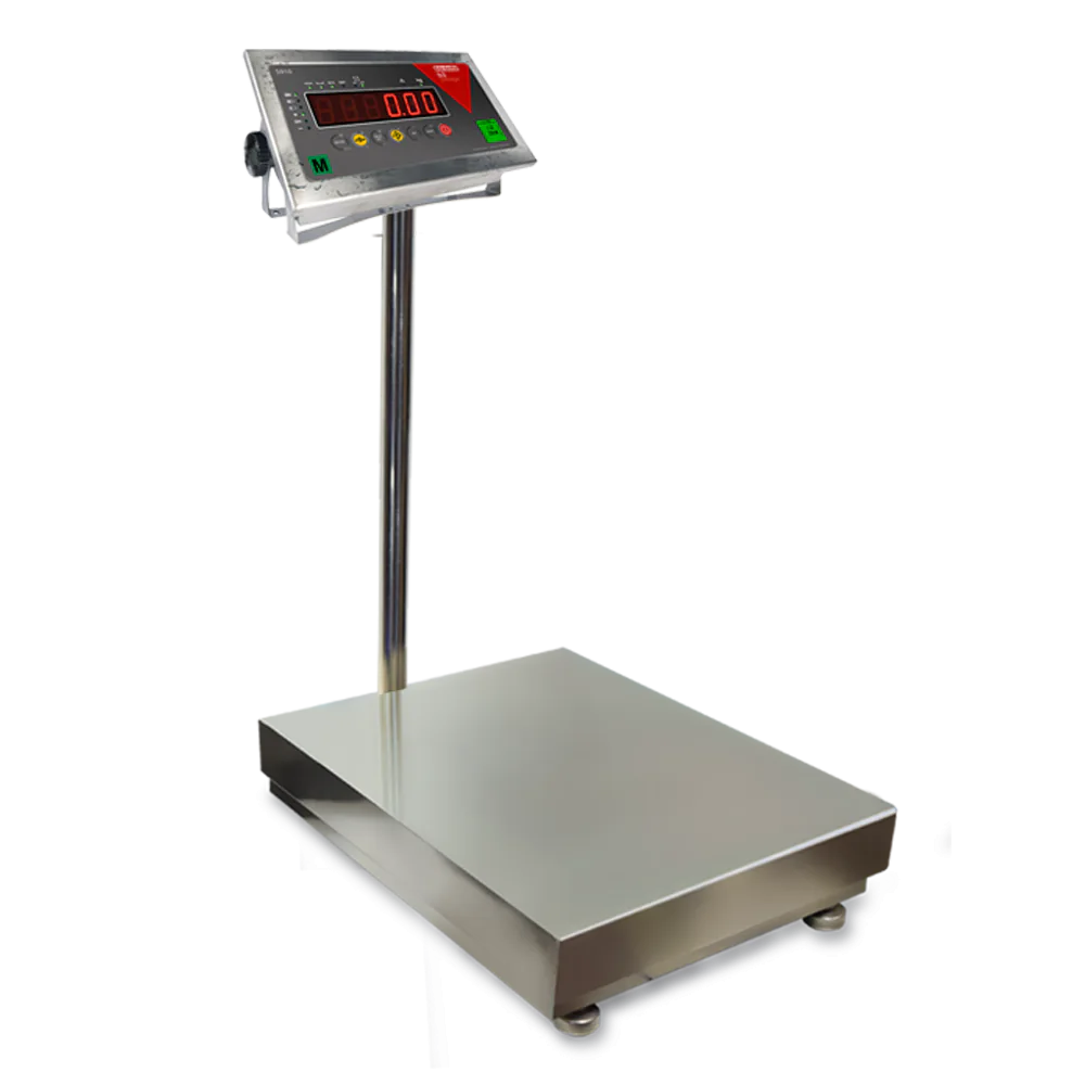 Balance industrielle B3C S910 IP68 tout inox AISI 304 homologuée classe III OIML, vignette M, 13 références de 3 à 600 kg