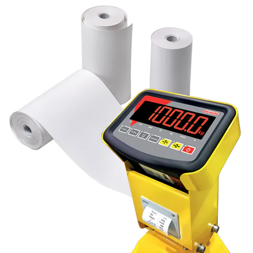 Indicateur du transpalette peseur Transérénité à LED rouges avec imprimante et rouleaux de papier thermique