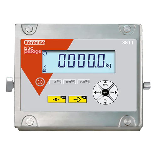Indicateur multifonctions S811 en boîtier inox, terminal déporté des ensembles de pesage mobiles en U