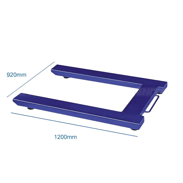 Dimensions hors tout du châssis en U 2815, tablier de 920 mm par 1200 mm pour palettes Europe