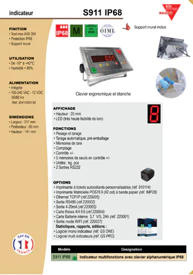 Aperçu de la première page de la documentation PDF des plates-formes surbaissées avec indicateur S911