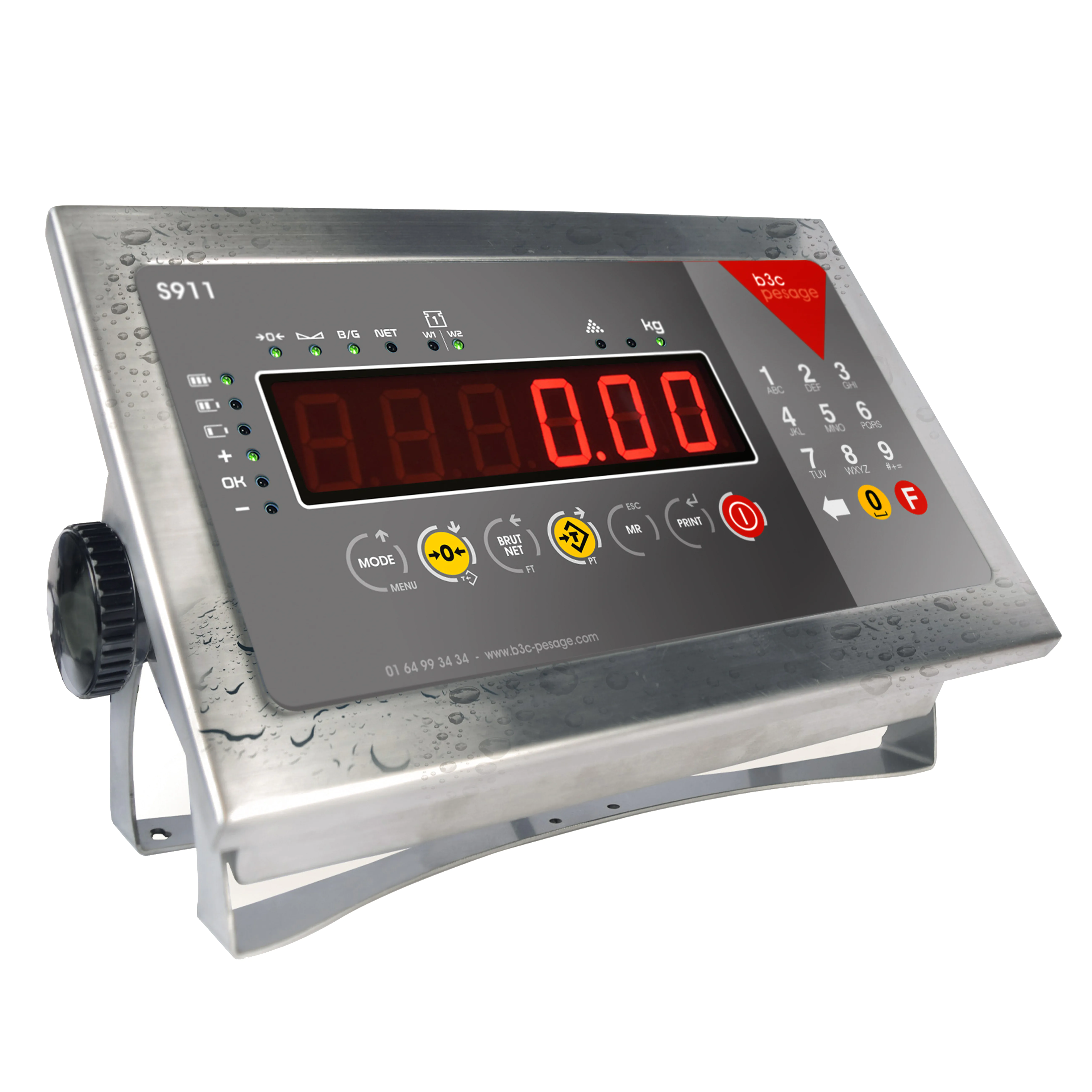 Indicateur S911 inox IP68 de la plate-forme 2814 REL, étanche pour le nettoyage entre deux préparations