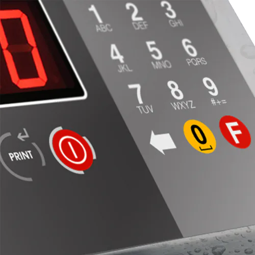 Clavier alphanumérique robuste et étanche de l'indicateur S911 associé à la 2817 REL